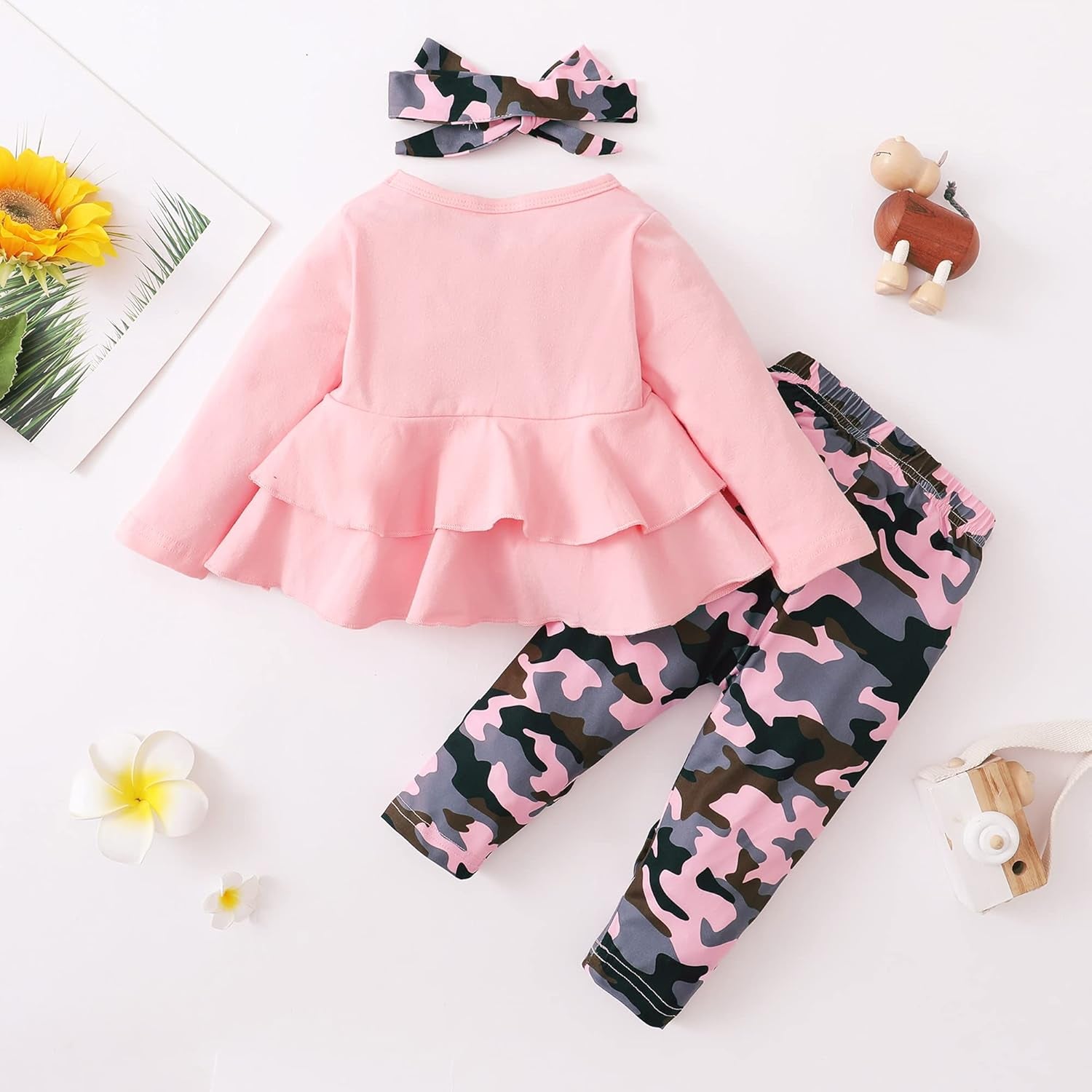 Baby Girl Clothes Infant Toddler Girl Clothes Fall Winter Outfits Long Sleeve Ruffle Tops Girls Pants Sets 3-24M