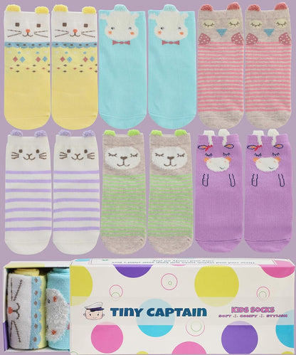 Baby Toddler Girls Animal Grip Tube Socks Anti-Skid Cartoon Newborn, Infant, Baby and Toddler Socks