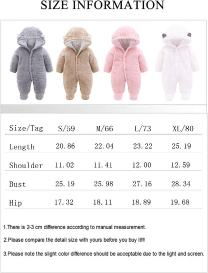 Unisex Baby Clothes Winter Coats Cute Newborn Infant Jumpsuit Snowsuit Bodysuits Registry for Baby Essentials Stuff